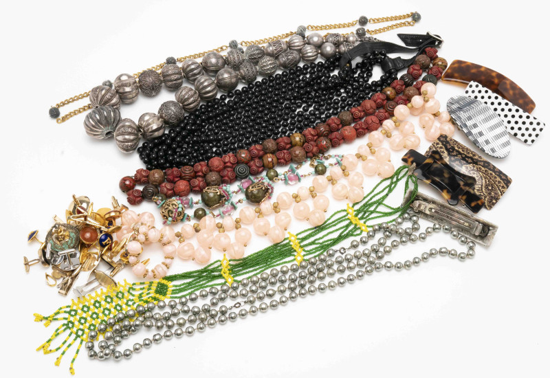 Collection of Vintage Costume Necklaces, Bracelets and Cufflinks