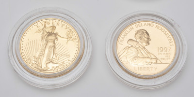 United States Gold Ten and Five Dollar Coins