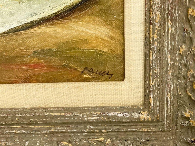 Albert Bela Bauer - Still Life with Pears, Apples, and Orange