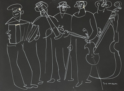 Betty Esman  - Rehearsal / 5 Man Orchestra / Untitled (Violin Player) (3 Works)