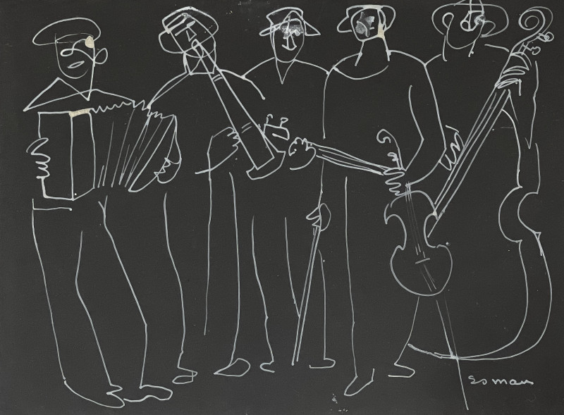 Betty Esman  - Rehearsal / 5 Man Orchestra / Untitled (Violin Player) (3 Works)