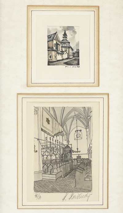 Unknown Artist - Untitled (Interior, Portrait, and Exteriors), Group of 2