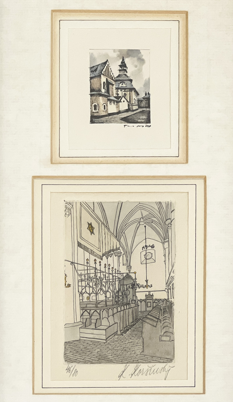 Unknown Artist - Untitled (Interior, Portrait, and Exteriors), Group of 2