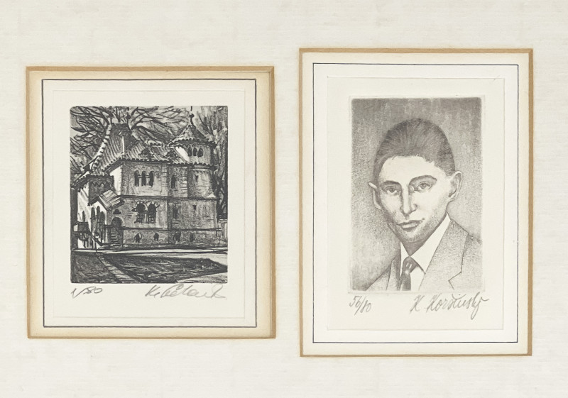 Unknown Artist - Untitled (Interior, Portrait, and Exteriors), Group of 2
