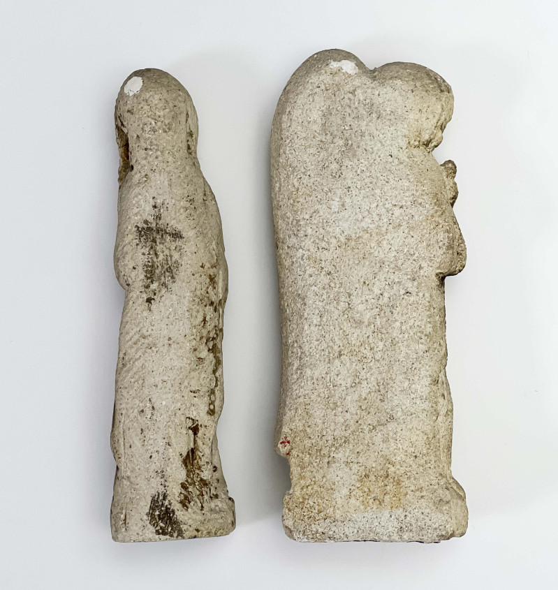 French Stone Alter with Annunciation Figurines