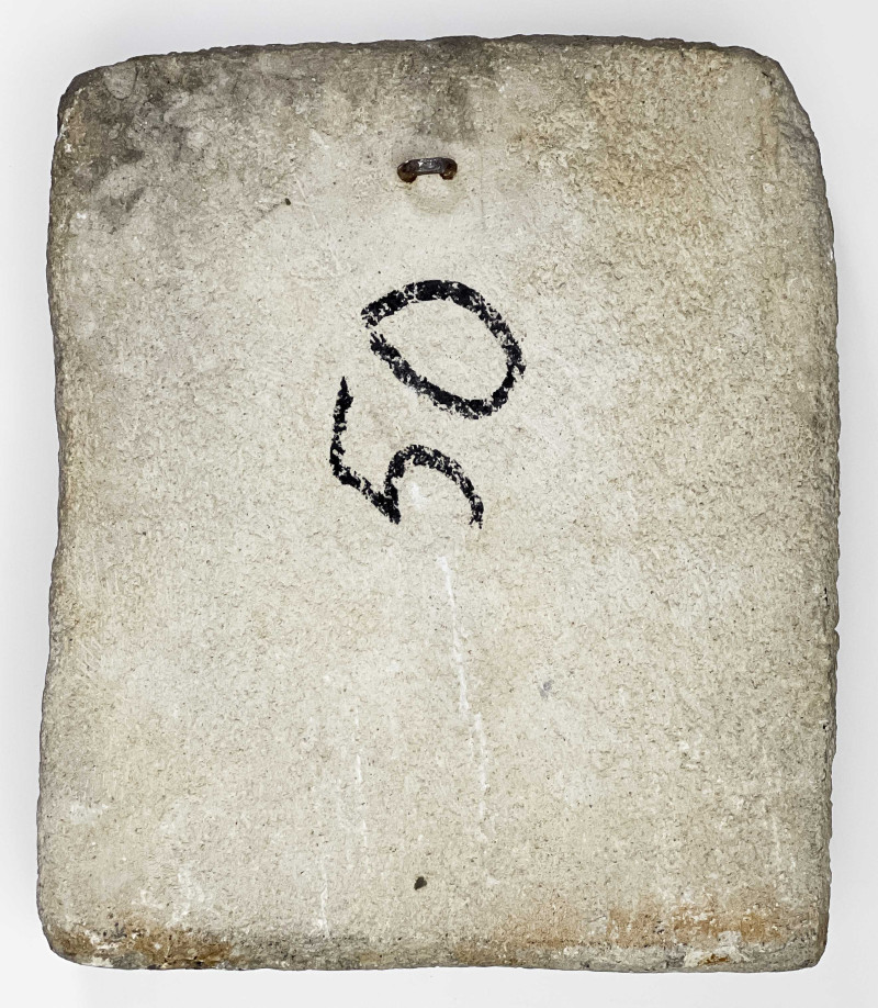 French Stone Alter with Annunciation Figurines