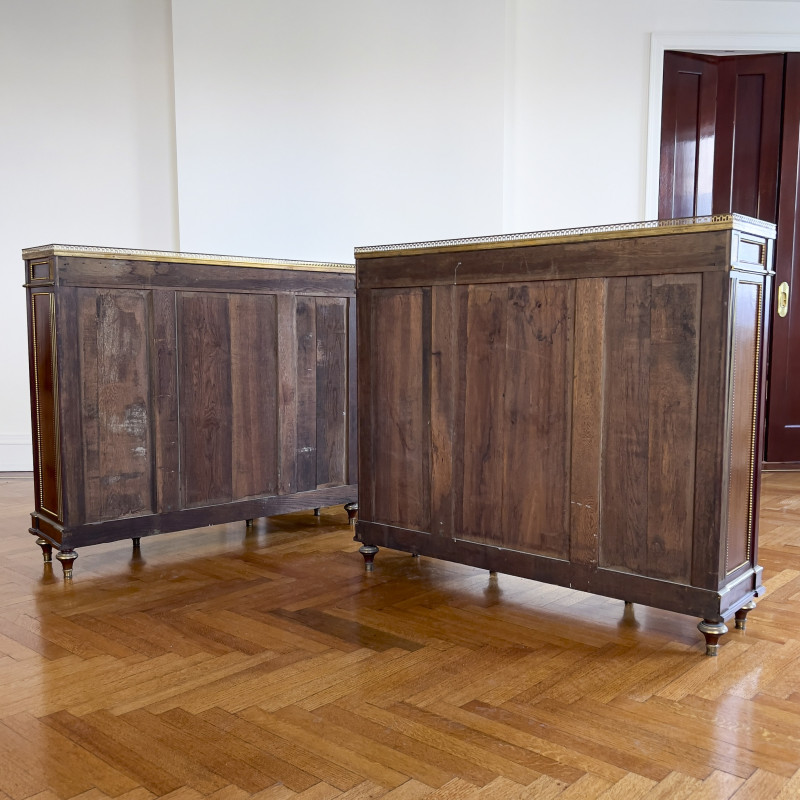Louis XVI Style Cabinets with Faux Book Doors