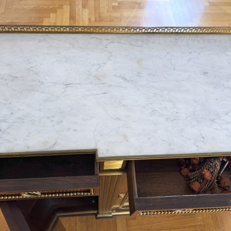 Louis XVI Style Cabinets with Faux Book Doors