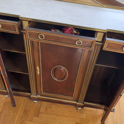 Louis XVI Style Cabinets with Faux Book Doors