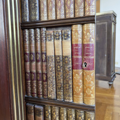 Louis XVI Style Cabinets with Faux Book Doors