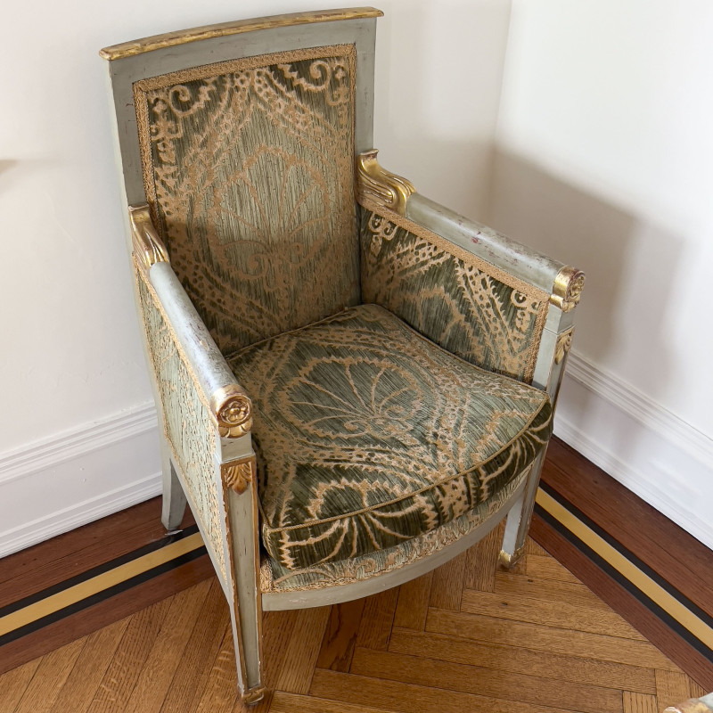 Empire Style Bergères, Pair