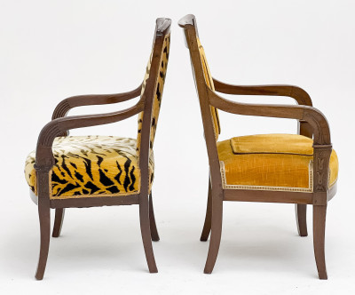 Empire Mahogany Armchairs, Group of 2