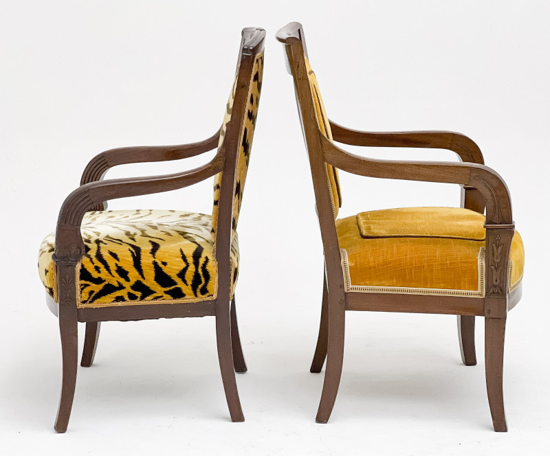 Empire Mahogany Armchairs, Group of 2