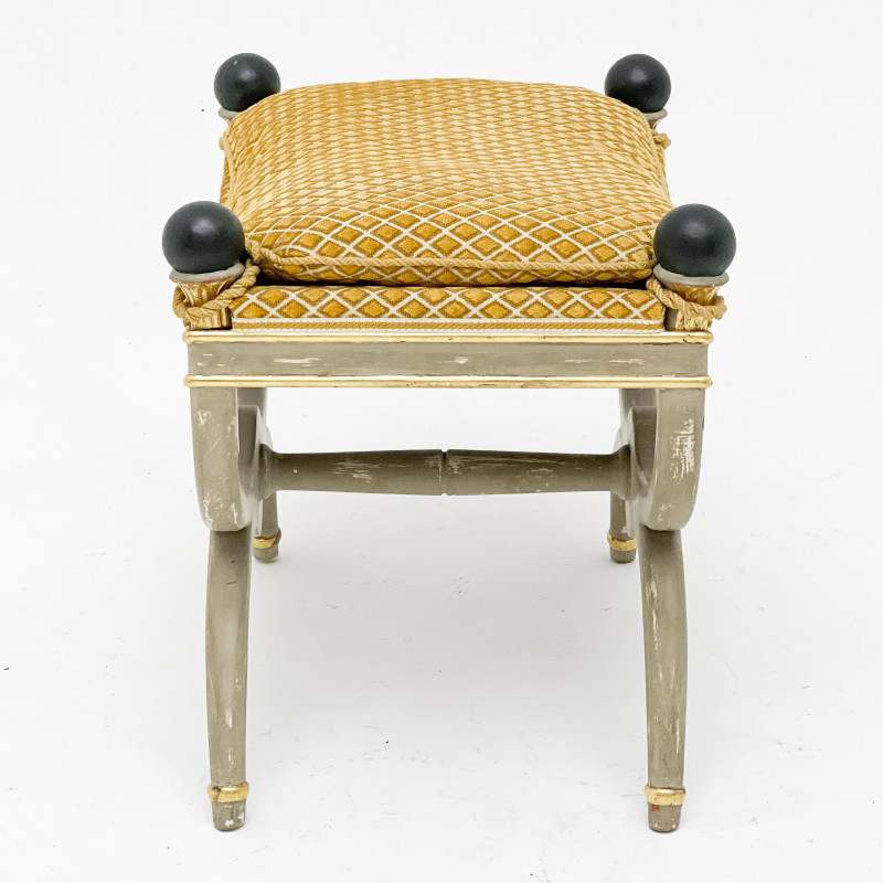 French Antique Curule Stool