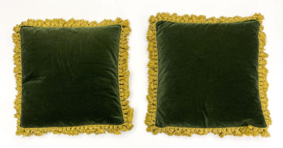 Antique Aubusson Tapestry Pillows, Group of 2