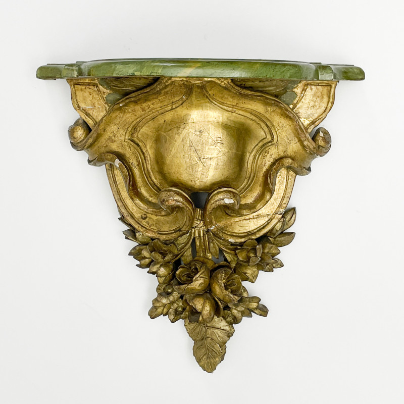 Gilt Wood Carved Bracket Shelf
