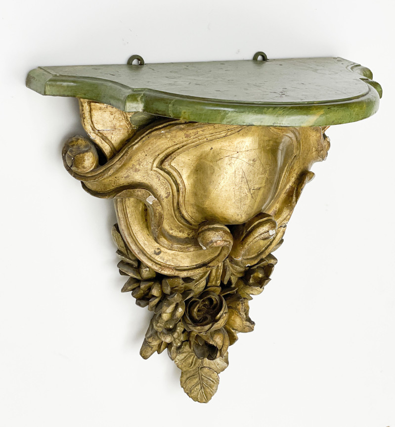 Gilt Wood Carved Bracket Shelf