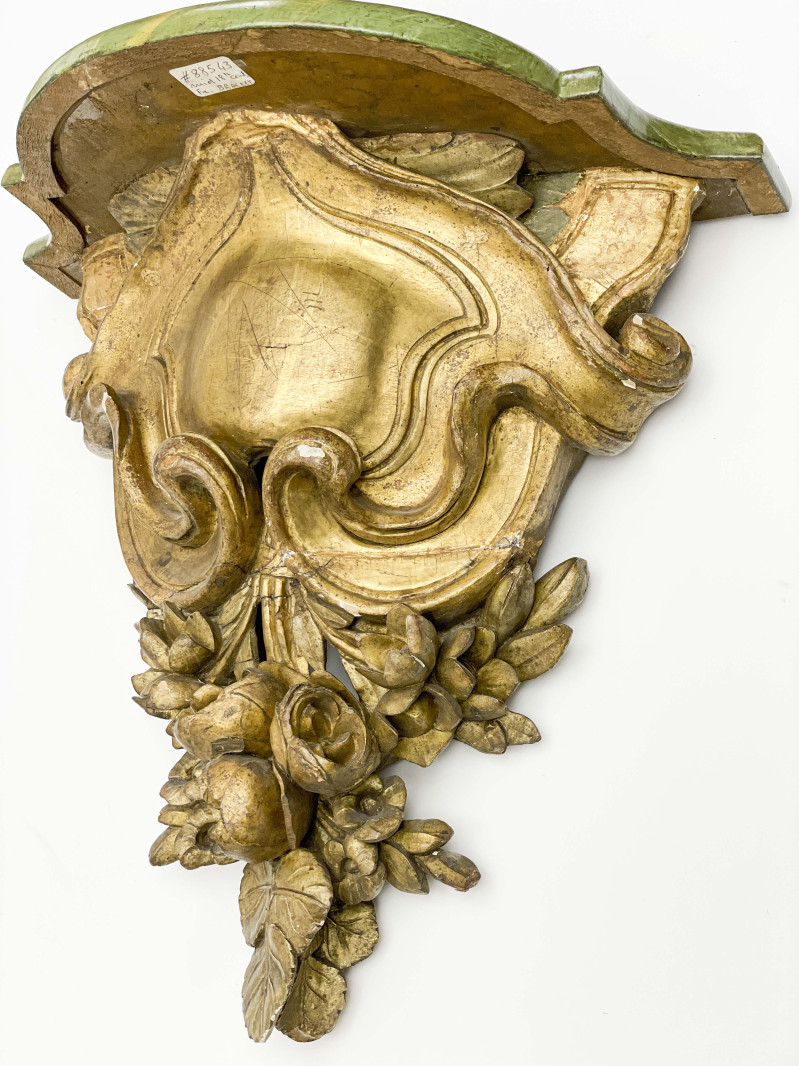 Gilt Wood Carved Bracket Shelf