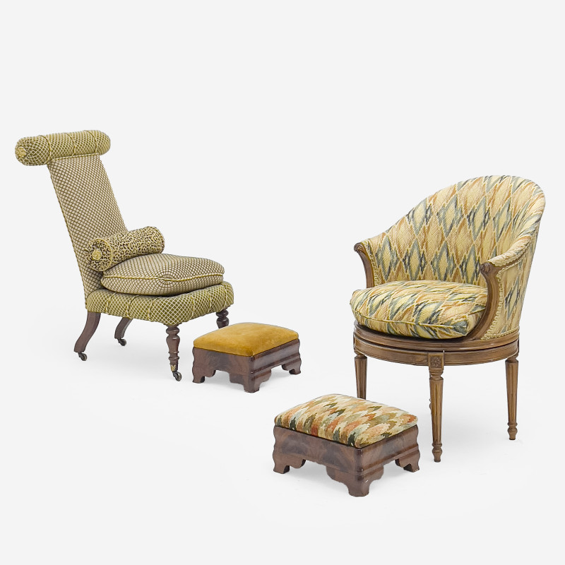 Chairs and Stools, Group of 4