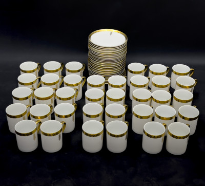 Tiffany &amp; Co. - Frank Lloyd Wright in Imperial Coffee Cups and Plates, Group of 60