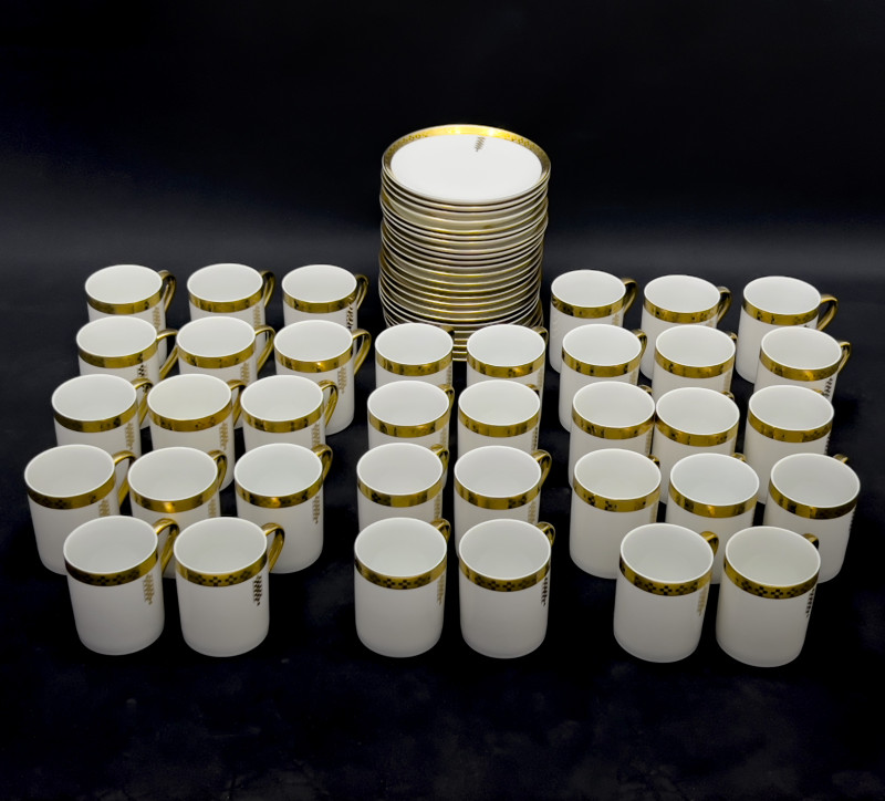 Tiffany &amp; Co. - Frank Lloyd Wright in Imperial Coffee Cups and Plates, Group of 60