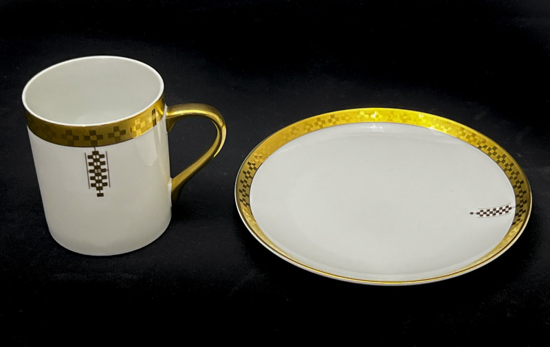 Tiffany &amp; Co. - Frank Lloyd Wright in Imperial Coffee Cups and Plates, Group of 60