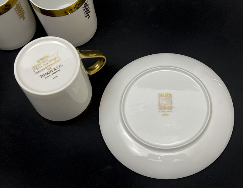 Tiffany &amp; Co. - Frank Lloyd Wright in Imperial Coffee Cups and Plates, Group of 60