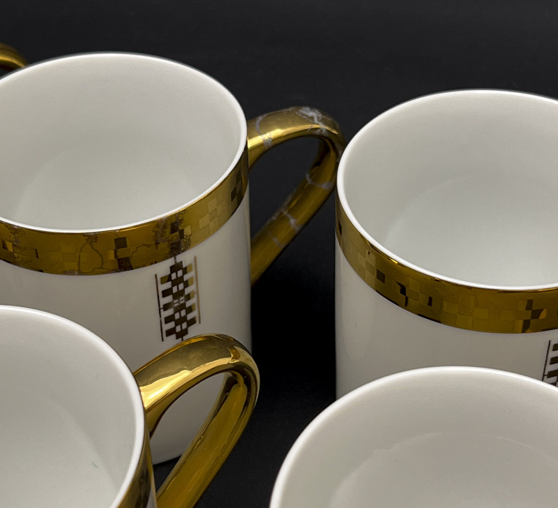 Tiffany &amp; Co. - Frank Lloyd Wright in Imperial Coffee Cups and Plates, Group of 60