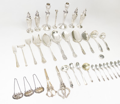 Cartier, Gorham, Wilhelm F. Jensen,Wedgewood, and other Sterling Articles, Group of 38