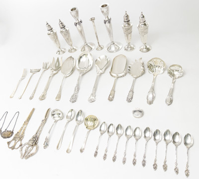 Cartier, Gorham, Wilhelm F. Jensen,Wedgewood, and other Sterling Articles, Group of 38