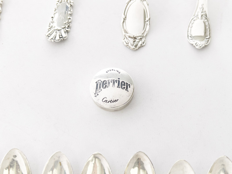 Cartier, Gorham, Wilhelm F. Jensen,Wedgewood, and other Sterling Articles, Group of 38