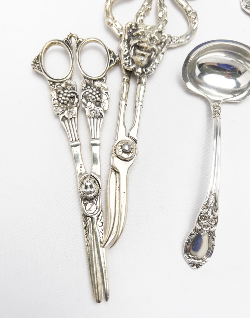 Cartier, Gorham, Wilhelm F. Jensen,Wedgewood, and other Sterling Articles, Group of 38