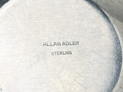 Allan Adler - Sterling Cup and Saucer Set with Spoon, Group of 9