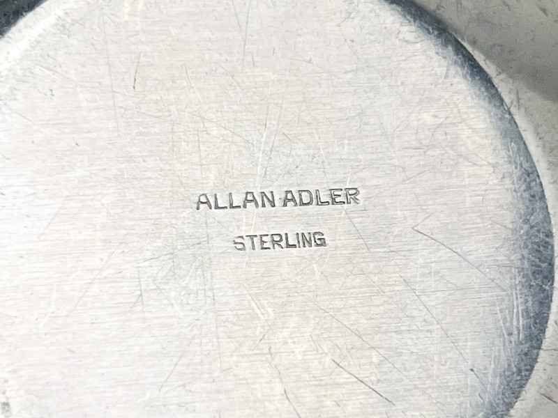 Allan Adler - Sterling Cup and Saucer Set with Spoon, Group of 9