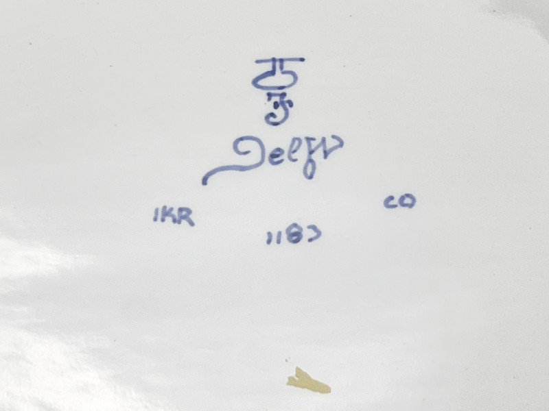 Assorted Dutch and Danish Blue and White Pottery, mostly Delft