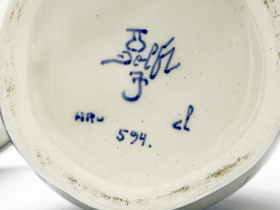 Assorted Dutch and Danish Blue and White Pottery, mostly Delft