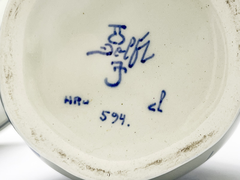 Assorted Dutch and Danish Blue and White Pottery, mostly Delft