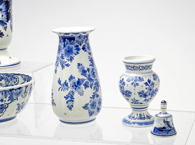 Assorted Dutch and Danish Blue and White Pottery, mostly Delft