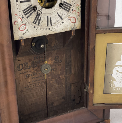 E. Ingraham &amp; Company - Figure 8 Wall Clock and Henry Smith Ogee Mantel Clock