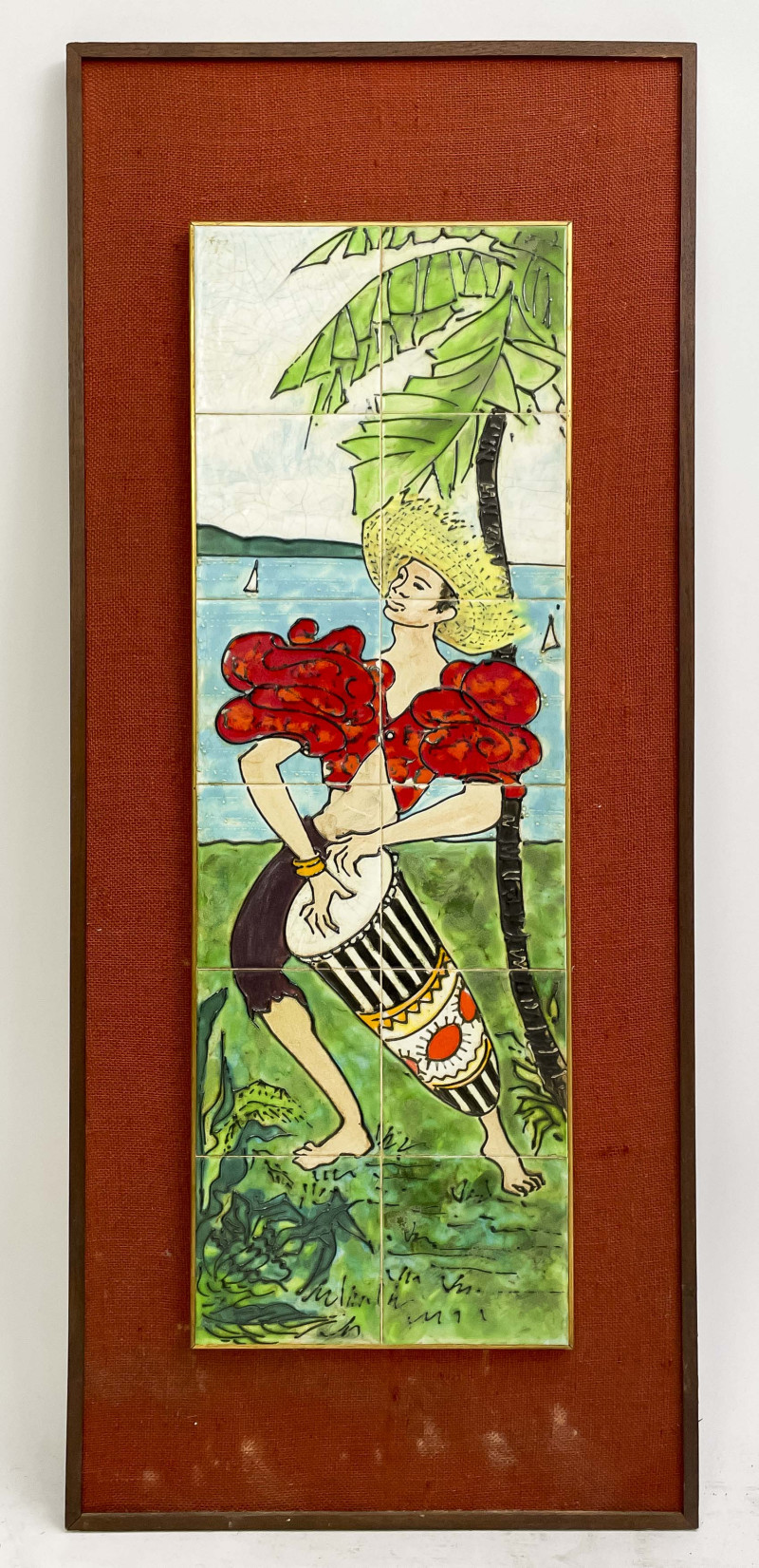 Tile Frieze of Caribbean Drummer