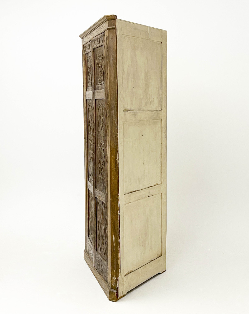 Carved Panel Corner Cupboard
