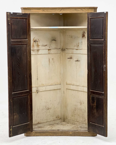 Carved Panel Corner Cupboard