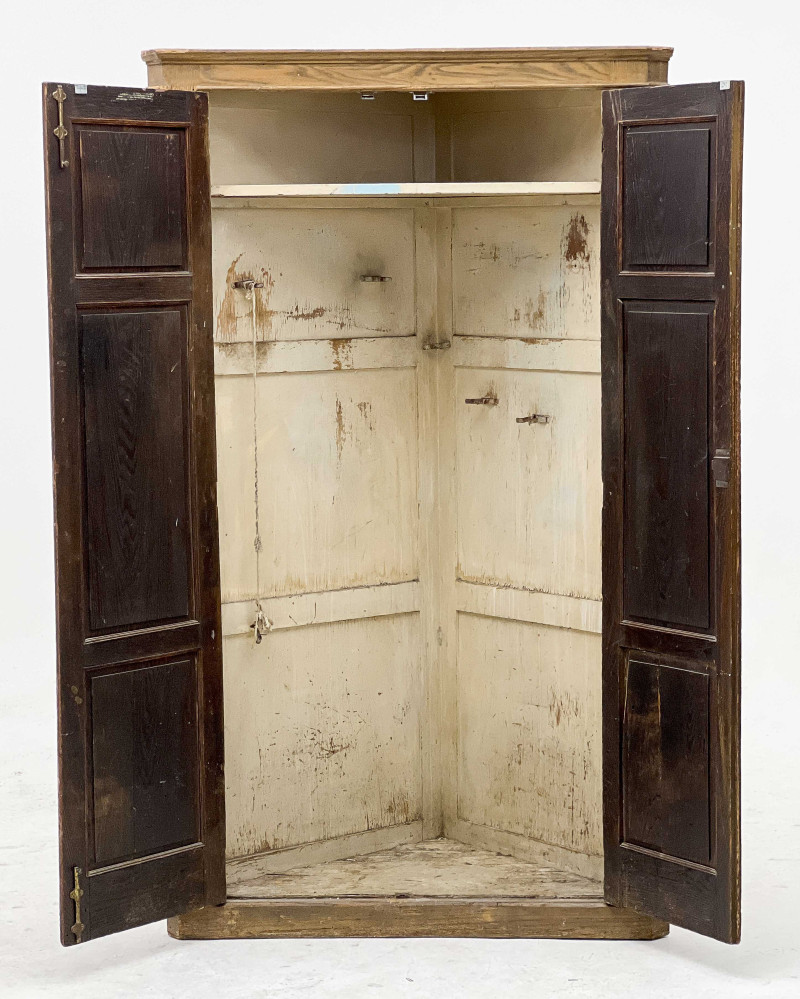 Carved Panel Corner Cupboard