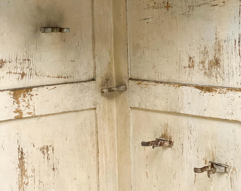 Carved Panel Corner Cupboard