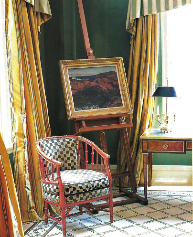 Painted Faux Bamboo Armchairs, Pair