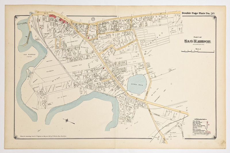 E. Belcher Hyde Map Co. - Maps of Sag Harbor, Group of 2