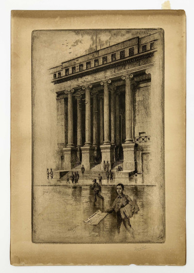 Charles Frederick William Mielatz - Porch, Old Custom House, Wall Street