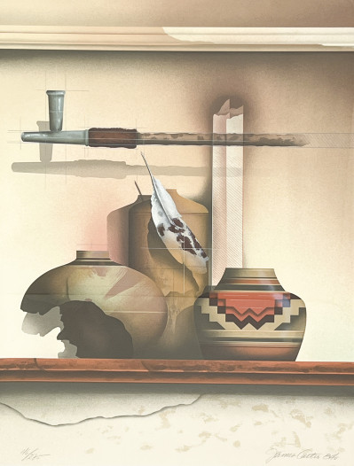 James Carter - Peace Pipe / Untitled (Still Life with Shell), 2 Works