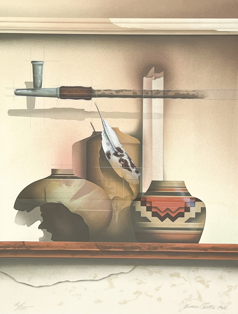 James Carter - Peace Pipe / Untitled (Still Life with Shell), 2 Works