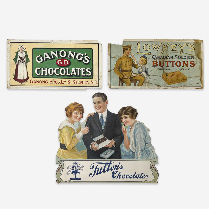 Lowney&apos;s Milk Chocolate and other Vintage Chocolate Advertisements, Group of 3
